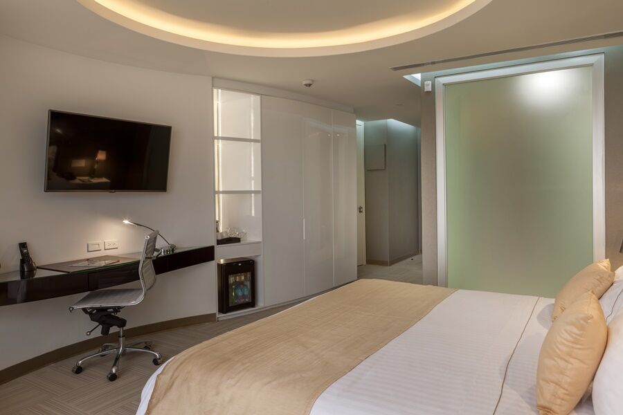 Hotel Las Americas Golden Tower Panama المظهر الخارجي الصورة A room at the hotel